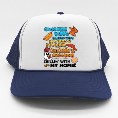 Chicken Wing Hot Dog Bologna Macaroni Homie Trucker Hat