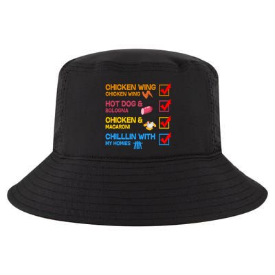 Chicken Wing Hot Dog Macaroni Chillin With My Homies Cool Comfort Performance Bucket Hat
