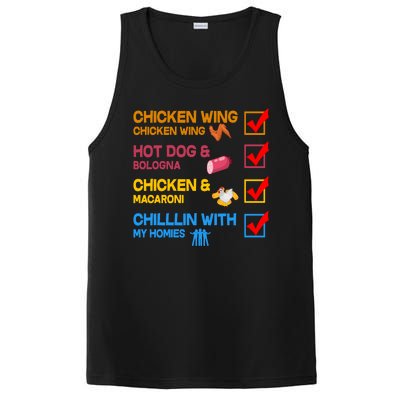 Chicken Wing Hot Dog Macaroni Chillin With My Homies PosiCharge Competitor Tank