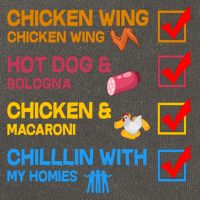 Chicken Wing Hot Dog Macaroni Chillin With My Homies Cotton Canvas Backpack