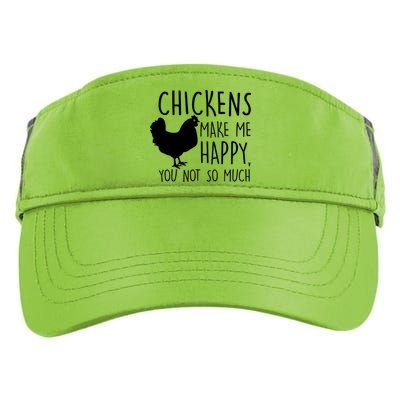 Chickens Make Me Happy, You Not So Much Funny Adult Drive Performance Visor