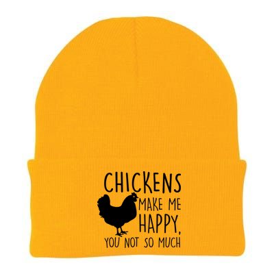 Chickens Make Me Happy, You Not So Much Funny Knit Cap Winter Beanie