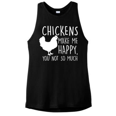 Chickens Make Me Happy, You Not So Much Funny Ladies PosiCharge Tri-Blend Wicking Tank