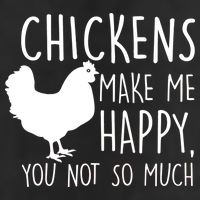 Chickens Make Me Happy, You Not So Much Funny 7 Panel Mesh Trucker Snapback Hat