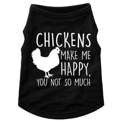 Chickens Make Me Happy, You Not So Much Funny Doggie Tank