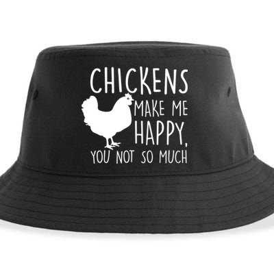 Chickens Make Me Happy, You Not So Much Funny Sustainable Bucket Hat