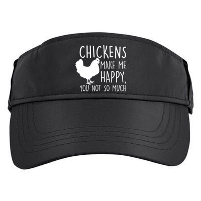Chickens Make Me Happy, You Not So Much Funny Adult Drive Performance Visor