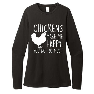 Chickens Make Me Happy, You Not So Much Funny Womens CVC Long Sleeve Shirt