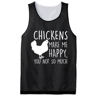 Chickens Make Me Happy, You Not So Much Funny Mesh Reversible Basketball Jersey Tank