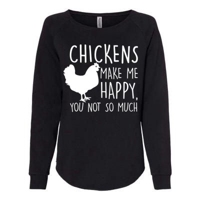 Chickens Make Me Happy, You Not So Much Funny Womens California Wash Sweatshirt