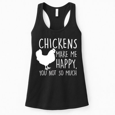 Chickens Make Me Happy, You Not So Much Funny Womens Tank Top