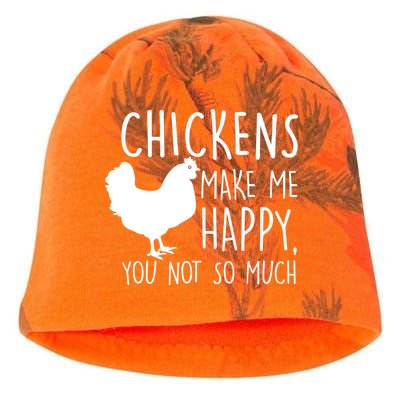 Chickens Make Me Happy, You Not So Much Funny Kati - Camo Knit Beanie