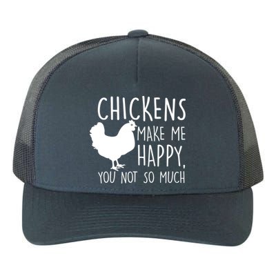 Chickens Make Me Happy, You Not So Much Funny Yupoong Adult 5-Panel Trucker Hat