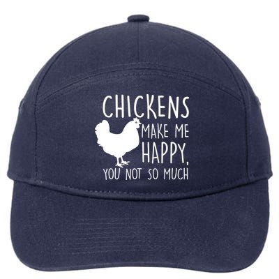 Chickens Make Me Happy, You Not So Much Funny 7-Panel Snapback Hat