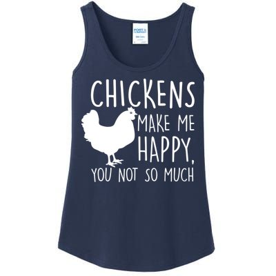 Chickens Make Me Happy, You Not So Much Funny Ladies Essential Tank