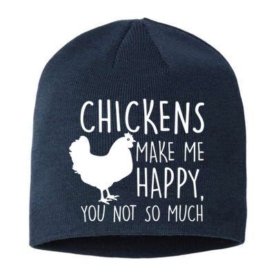 Chickens Make Me Happy, You Not So Much Funny Sustainable Beanie