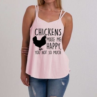 Chickens Make Me Happy, You Not So Much Funny Women's Strappy Tank