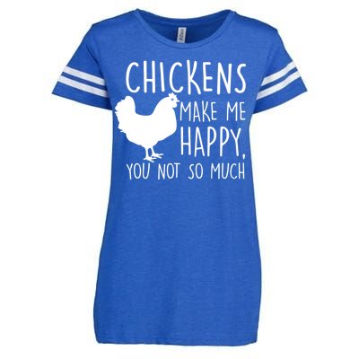 Chickens Make Me Happy, You Not So Much Funny Enza Ladies Jersey Football T-Shirt