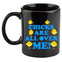 Chicks Are All Over Me Funny Baby Chick Easter 11oz C Handle Ceramic Mug