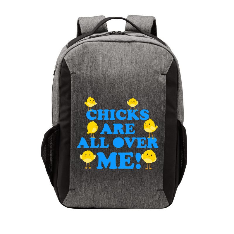 Chicks Are All Over Me Funny Baby Chick Easter Vector Backpack