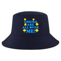 Chicks Are All Over Me Funny Baby Chick Easter Cool Comfort Performance Bucket Hat