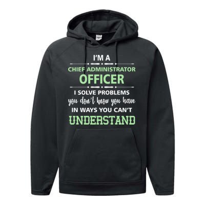 Chief Administrator Officer  Performance Fleece Hoodie