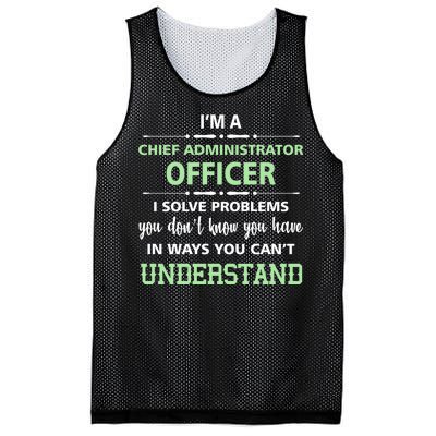 Chief Administrator Officer  Mesh Reversible Basketball Jersey Tank