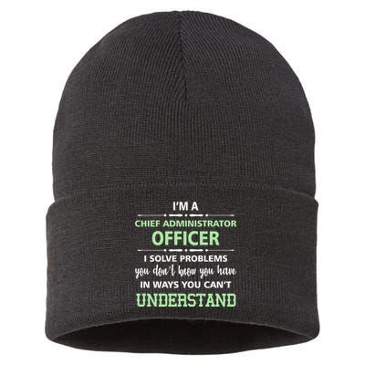 Chief Administrator Officer  Sustainable Knit Beanie