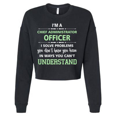 Chief Administrator Officer  Cropped Pullover Crew