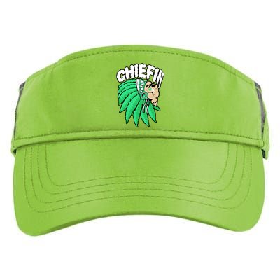 Chiefin Smoke Weed Native American Adult Drive Performance Visor