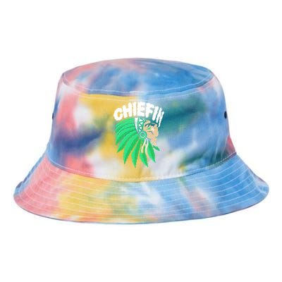 Chiefin Smoke Weed Native American Tie Dye Newport Bucket Hat