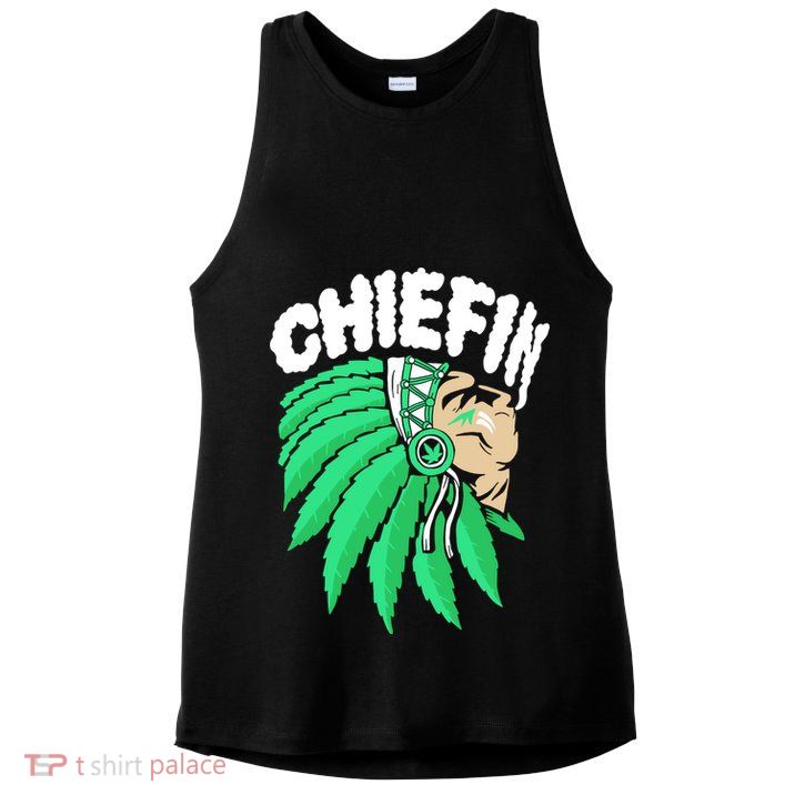 Chiefin Smoke Weed Native American Ladies PosiCharge Tri-Blend Wicking Tank