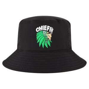 Chiefin Smoke Weed Native American Cool Comfort Performance Bucket Hat