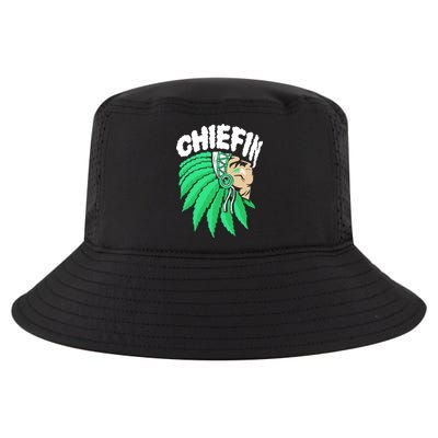 Chiefin Smoke Weed Native American Cool Comfort Performance Bucket Hat