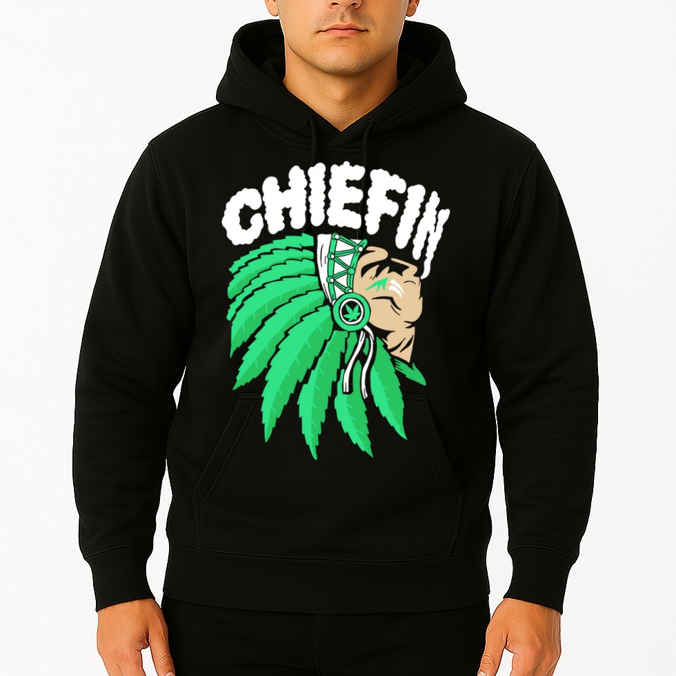 Chiefin Smoke Weed Native American Hoodie