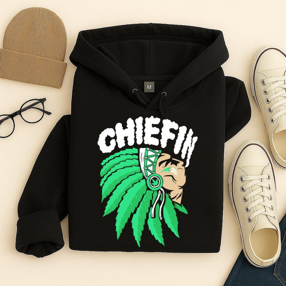 Chiefin Smoke Weed Native American Hoodie
