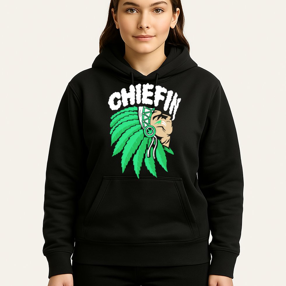 Chiefin Smoke Weed Native American Hoodie