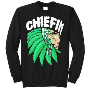 Chiefin Smoke Weed Native American Sweatshirt