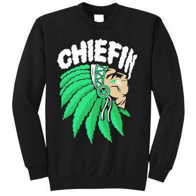 Chiefin Smoke Weed Native American Sweatshirt