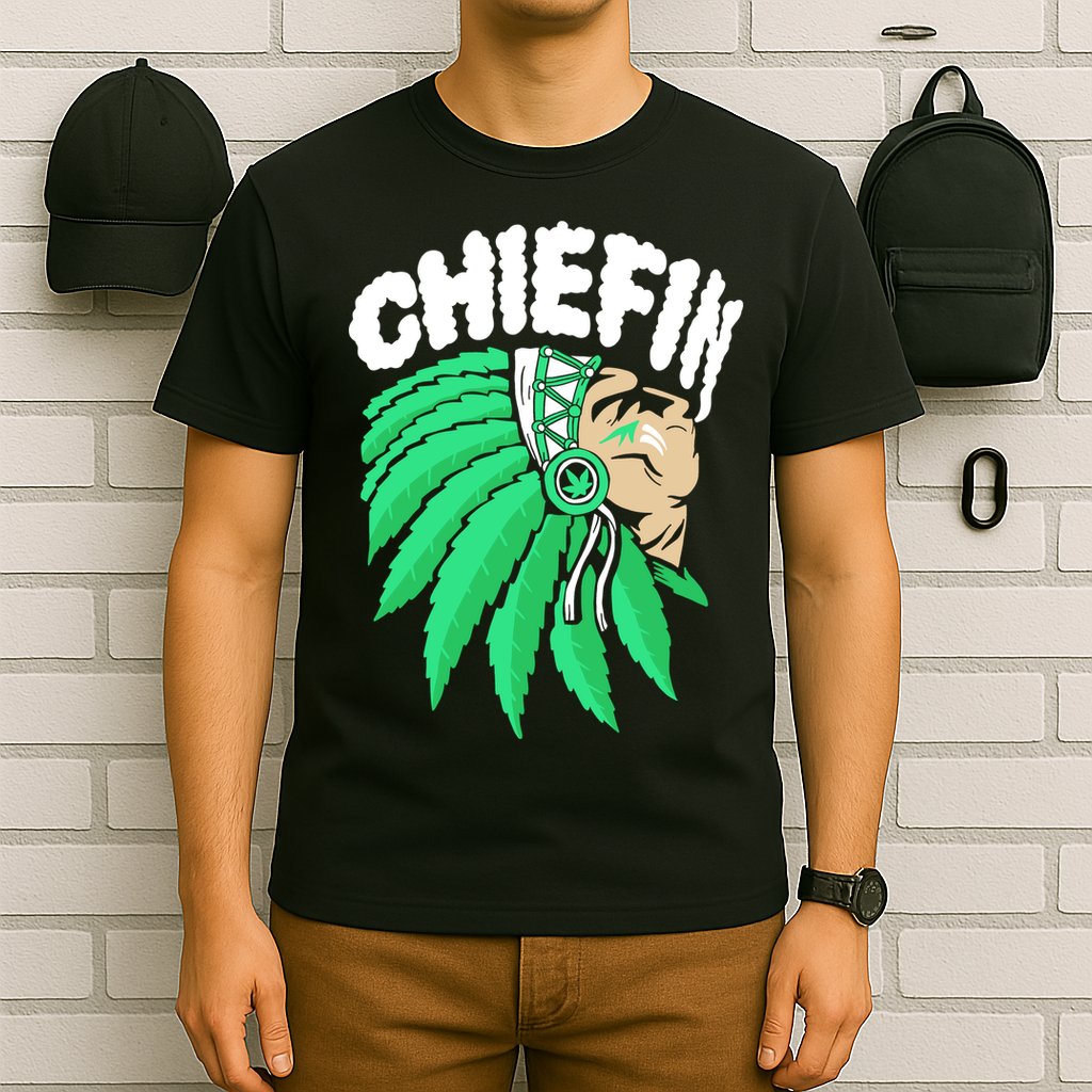 Chiefin Smoke Weed Native American T-Shirt
