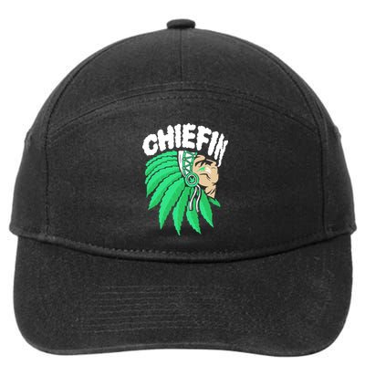 Chiefin Smoke Weed Native American 7-Panel Snapback Hat