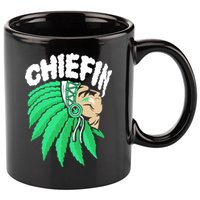 Chiefin Smoke Weed Native American 11oz C Handle Ceramic Mug