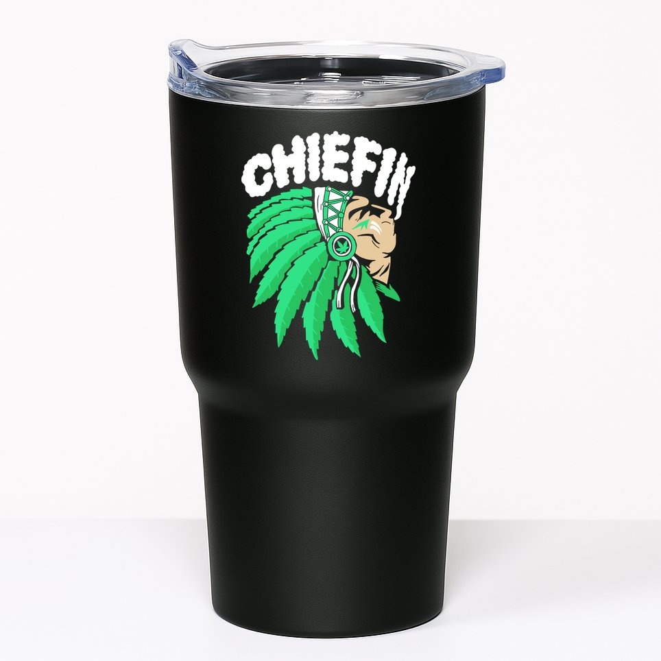 Chiefin Smoke Weed Native American Tumbler