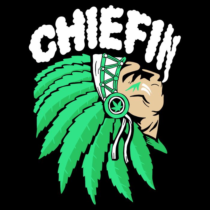 Chiefin Smoke Weed Native American Sustainable Knit Beanie