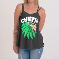 Chiefin Smoke Weed Native American Women's Strappy Tank