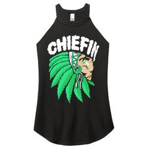 Chiefin Smoke Weed Native American Women's Perfect Tri Rocker Tank