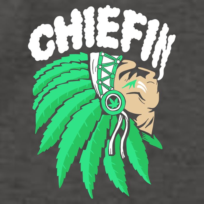 Chiefin Smoke Weed Native American Vector Backpack