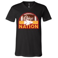 Chiefs Nation Football V-Neck T-Shirt