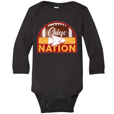 Chiefs Nation Football Baby Long Sleeve Bodysuit