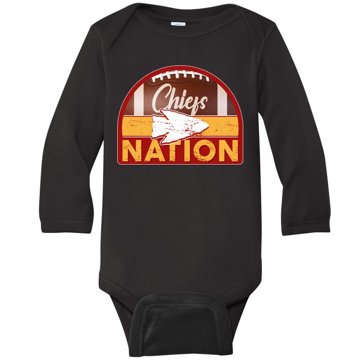 Chiefs Nation Football Baby Long Sleeve Bodysuit